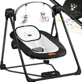 Wipstoel - Babyschommel - Baby Swing -  max 9kg - Zwart - KIDIZ®